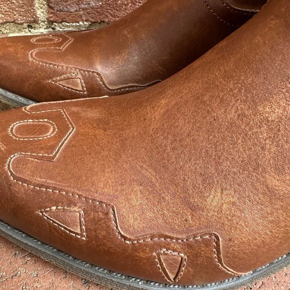 Free People Matisse Willa Western Boots Brown Turquoise Embroidered 7.5 NEW - Picture 12 of 16